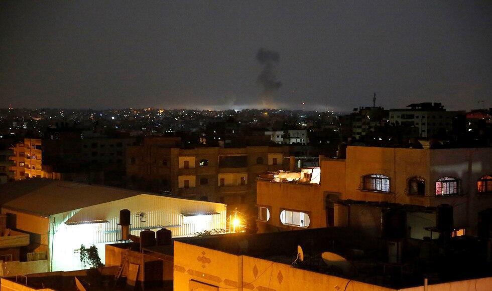 Smoke emanating from an IDF strike in Gaza