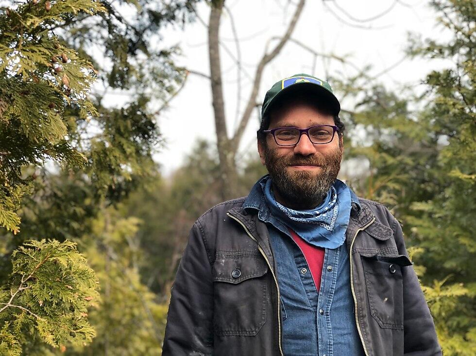 Oliver Levis on his farm 