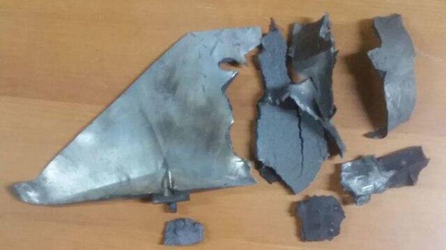 Обломки сбитой ракеты