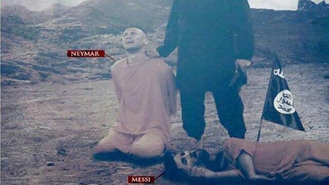 Плакат с угрозами игрокам сборной Аргентиныnullnull Плакат с угрозами игрокам сборной Аргентины