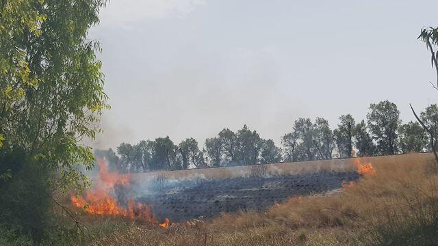 Fire in the Eshkol Regional Council (צילום: ביטחון אשכול) Fire in the Eshkol Regional Council