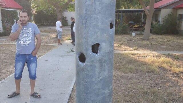 Damage caused by Hamas rocket fire in a Gaza border community 