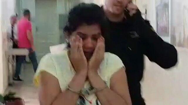 Подозреваемая в суде. Фото: Ишай Порат (צילום: ישי פורת ) Подозреваемая в суде. Фото: Ишай Порат