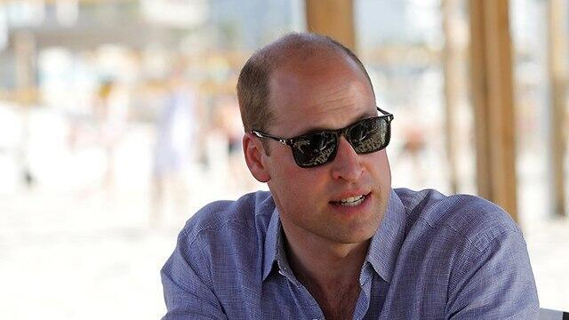 Prince William at Frishman beach (צילום: רויטרס) Prince William at Frishman beach