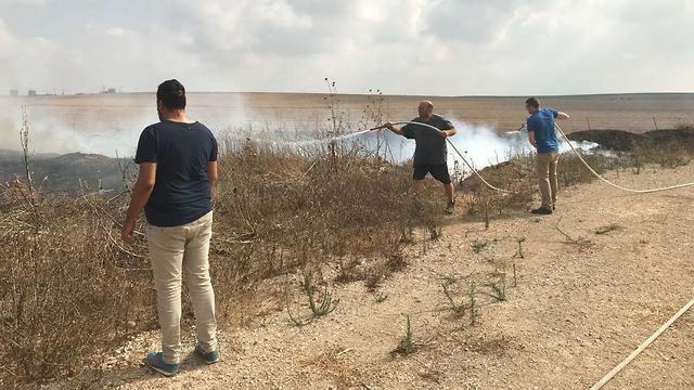 Fire in Gaza border community