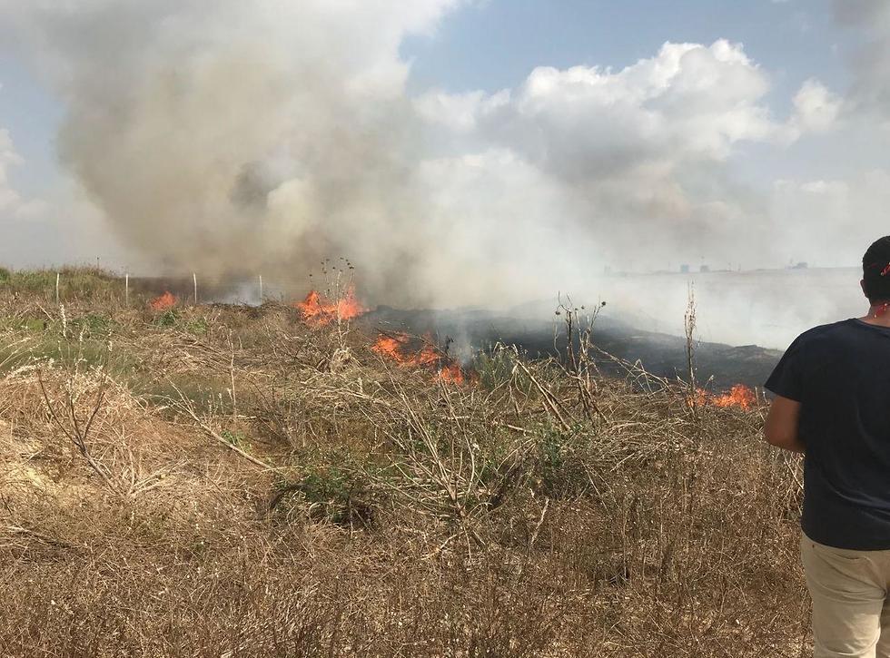 מוקדי שריפה בעוטף עזה