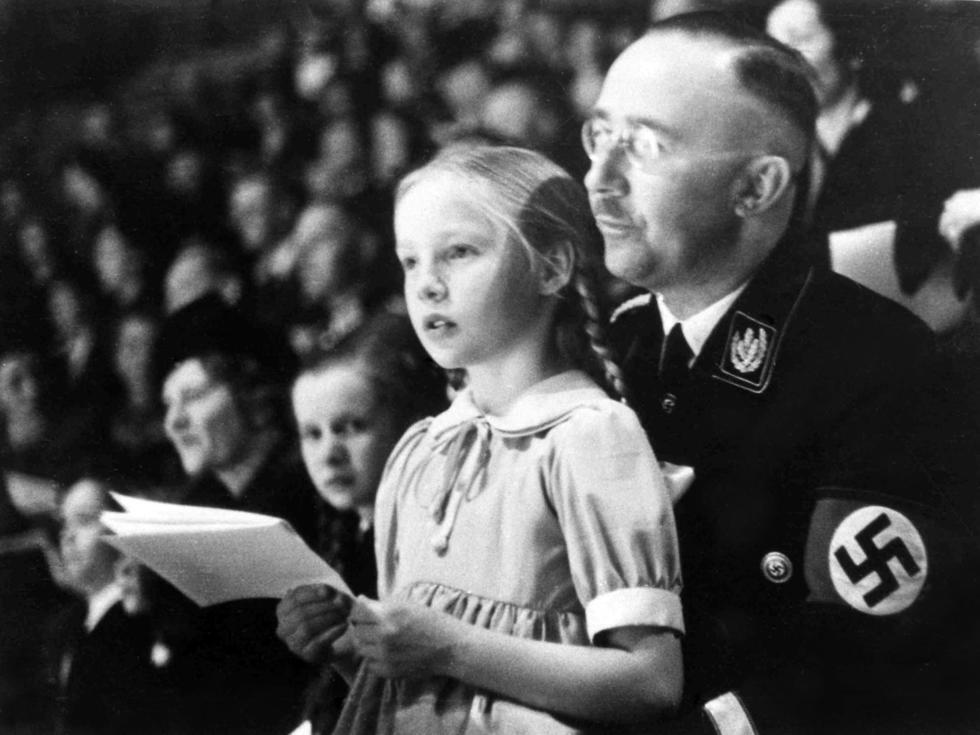 Nazi SS commander Heinrich Himmler with his daughter Gudrun in 1938