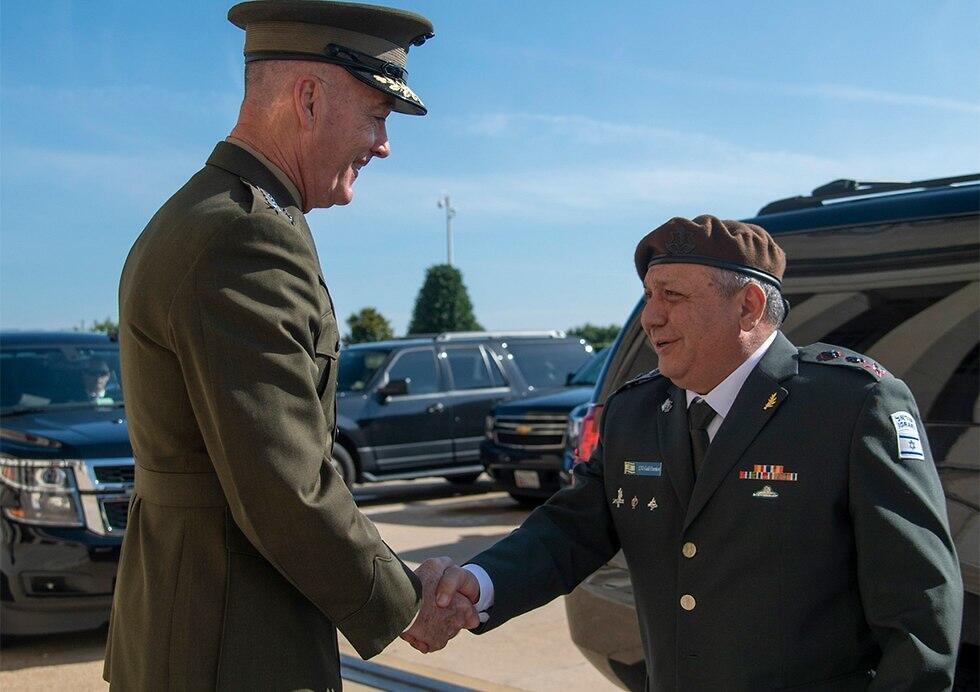 Joseph Dunford (L) and Chief of Staff Lt. Gen. Gadi Eisenkot meet in Washingtonnullnull Joseph Dunford (L) and Chief of Staff Lt. Gen. Gadi Eisenkot meet in Washington