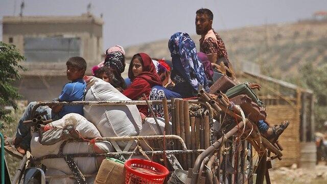 Беженцы на юге Сирии. Фото: AFP