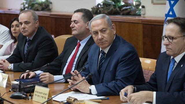 Prime Minister Netanyahu during the weekend cabinet meeting