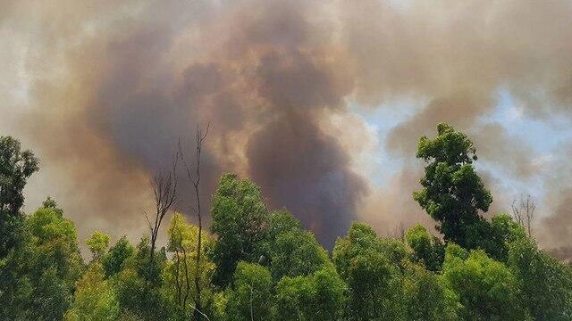 Пожар в районе кибуца Зиким у границы с сектором Газыnullnull Пожар в районе кибуца Зиким у границы с сектором Газы