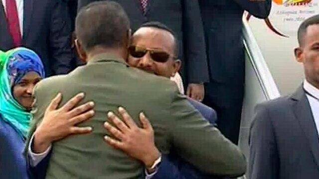 Встреча лидеров Эритреи и Эфиопии. Фото: АР