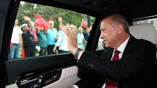 Президент Турции Реджеп Тайип Эрдоган после присяги. Фото: AFP (צילום: AFP / TURKISH PRESIDENT OFFICE) Президент Турции Реджеп Тайип Эрдоган после присяги. Фото: AFP