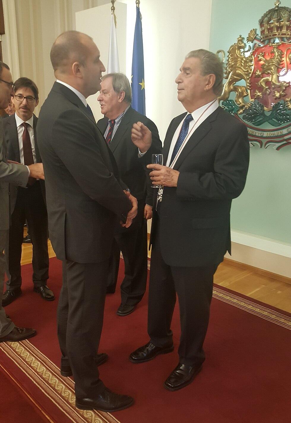 Prof. Bar-Zohar and the President of Bulgaria
