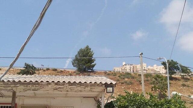 След в небе от противоракеты