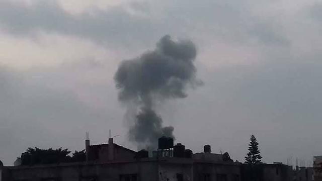 Удар по Газе в ответ на обстрел