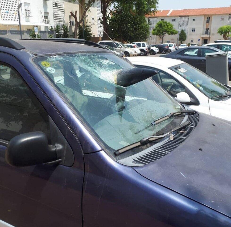 Interceptor missile hits car after shooting down rocket