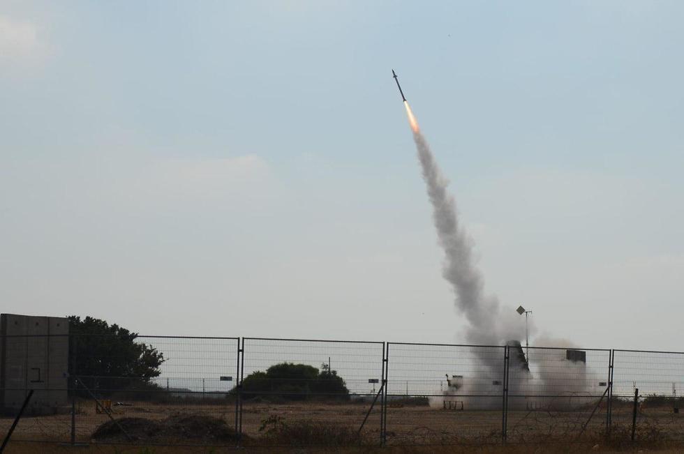 Iron Dome launches interceptor missile