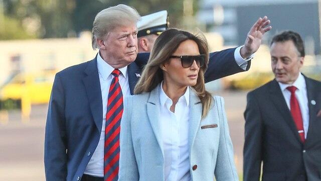 Дональд и Мелания Трамп в аэропорту Хельсинки. Фото: EPA