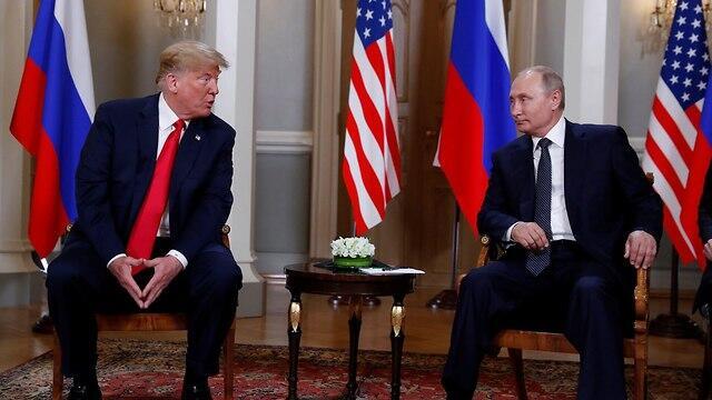 President Trump and President Putin in Helsinki ( צילום: רויטרס) President Trump and President Putin in Helsinki