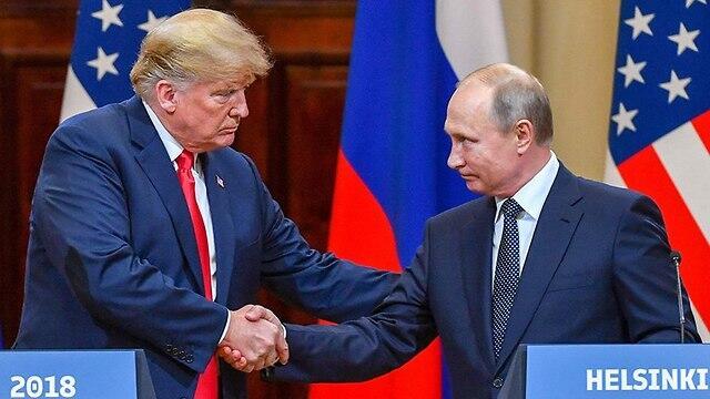 Putin and Trump in Helsinki in July 2018