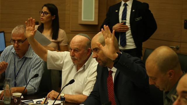 MKs Ohana and Slomiansky vote on bill