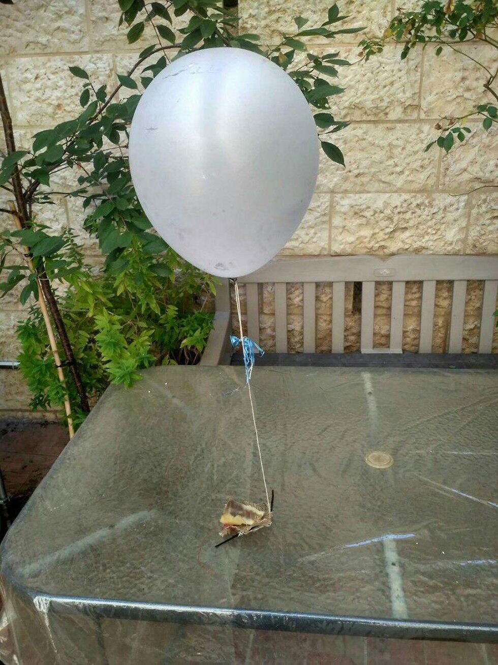 Incendiary balloon lands in backyard