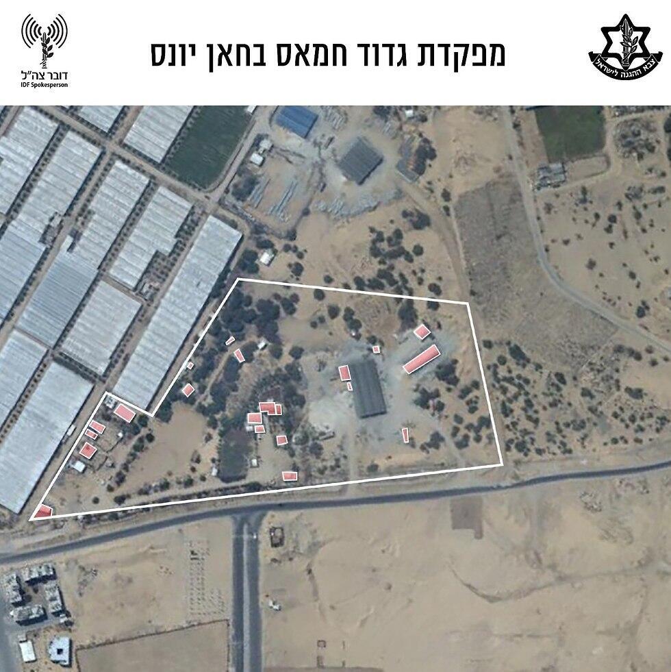 Hamas headquarters in Khan Yunis (צילום: דובר צה"ל) Hamas headquarters in Khan Yunis