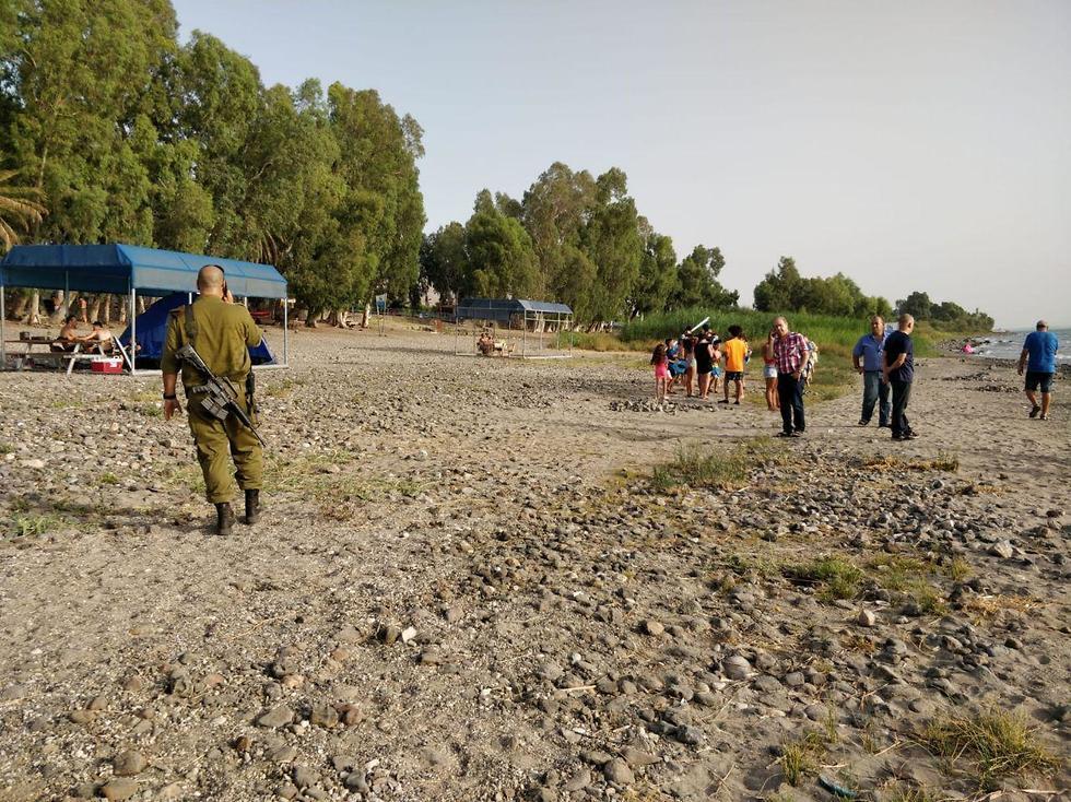 Поиски ракеты на Кинерете. Фото: пресс-служба регионального совета Иорданской долины