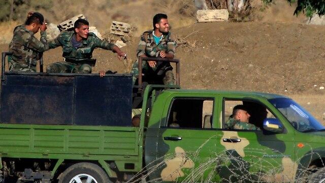 Солдаты сирийской правительственной армии на израильской границе. Фото: AFP