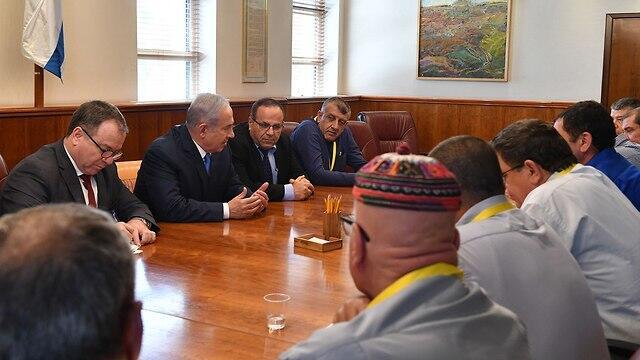 Netanyahu meets with Druze leaders (file photo)