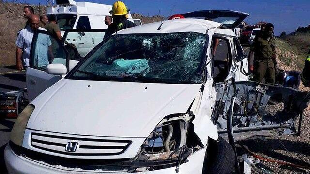 Место аварии (צילום: תיעוד מבצעי מד"א) Место аварии