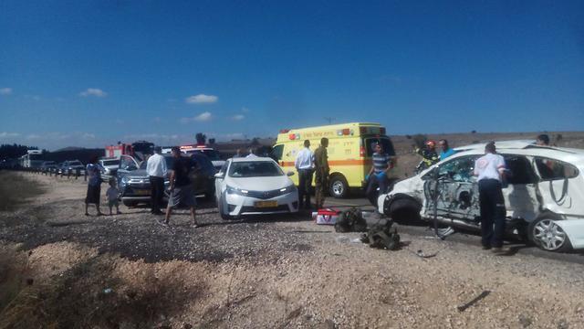 Место аварии (צילום: דוד ביטון) Место аварии