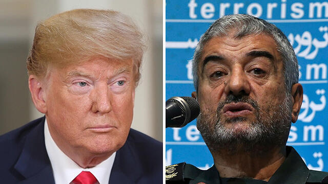 Дональд Трамп и Мохаммад Али Джафари. Фото: EPA, AP