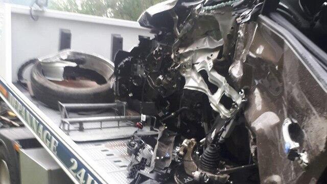 Попавшая в аварию машина. Фото: ЗАКА