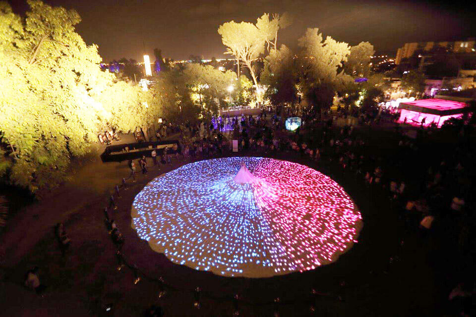 На фестивале света в Беэр-Шеве. Фото: Диего Миттельберг