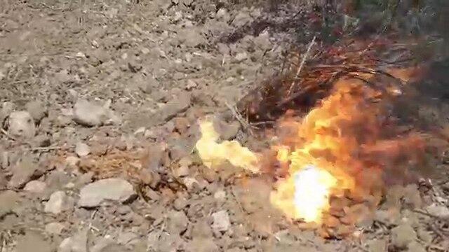 Fire ignites from incendiary balloonnullnull Fire ignites from incendiary balloon