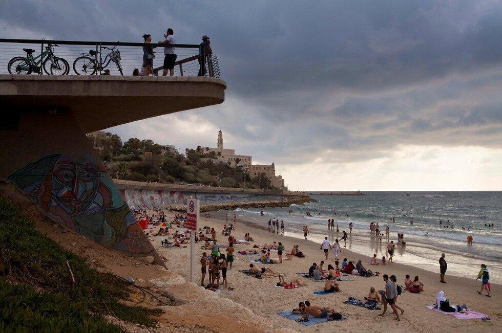 Tel aviv's beach promenade leads right into Jaffa