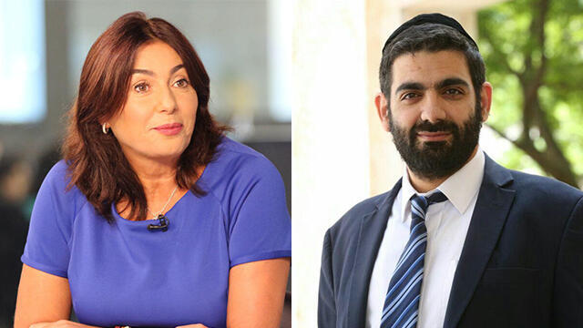 Miri Regev (L) and Shas MK Michael Malchieli (צילום: אבי מועלם) Miri Regev (L) and Shas MK Michael Malchieli