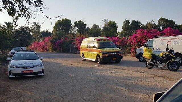 Машины скорой помощи и полиции на месте происшествия. Фото: пресс-служба МАДА (צילום: תיעוד מבצעי מד"א) Машины скорой помощи и полиции на месте происшествия. Фото: пресс-служба МАДА