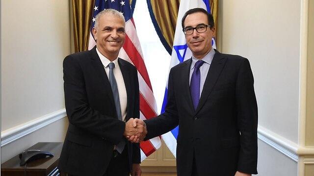 Finance Minister Moshe Kahlon and US Treasury Secretary Steven Mnuchin 