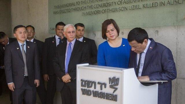 Duterte at Yad Vashem