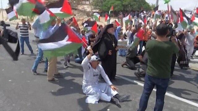 Palestinians protest over Khan al-Ahmar planned demolition  