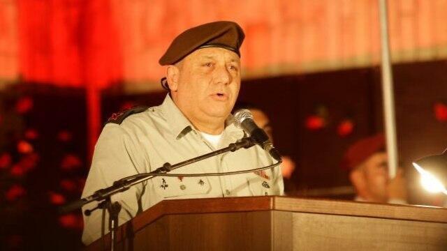 The IDF Chief of Staff Lt. Gen. Gadi Eisenkot at the ceremony Monday