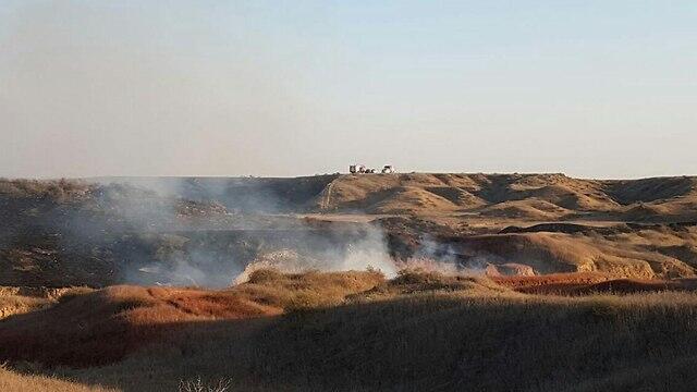 Fire in Gaza border region