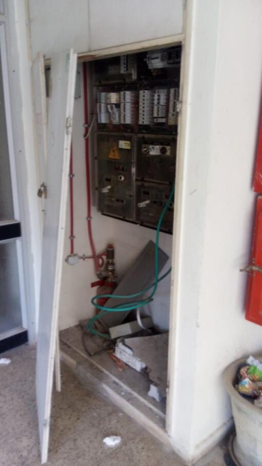 Электрощит в саду. Фото из личного архива (Фото из личного архива) Электрощит в саду. Фото из личного архива