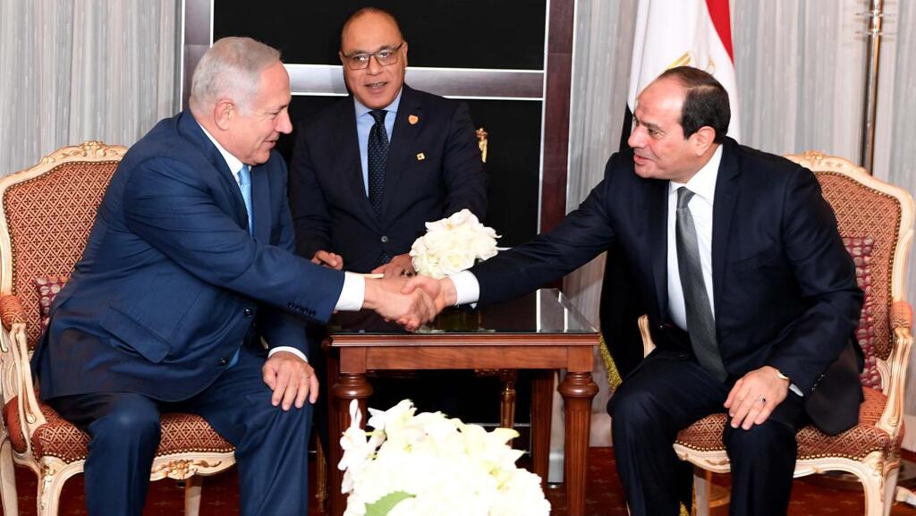 Prime Minister Benjamin Netanyahu and Egyptian President Abdel Fattah el-Sisi (Photo: Avi Ohayun, GPO) נתניהו ונשיא מצרים א-סיסי בניו יורק