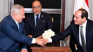 נתניהו ונשיא מצרים א-סיסי בניו יורק