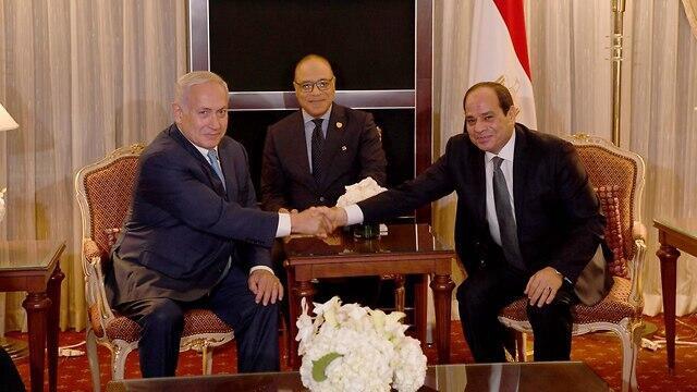 Prime Minister Benjamin Netanyahu and President Sisi (צילום: אבי אוחיון, לע"מ) Prime Minister Benjamin Netanyahu and President Sisi