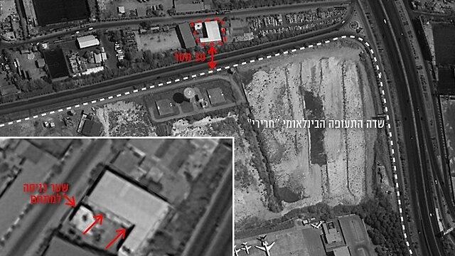 Расположение объектов, атакованных в аэропорту Дамаска